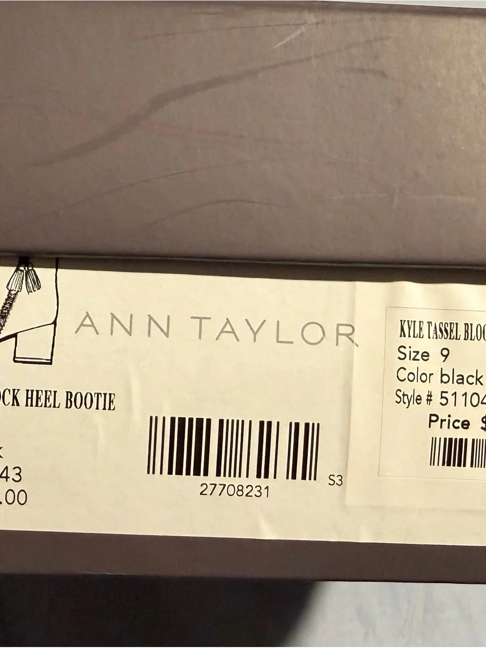 Ann Taylor Black Suede Tassel Zip Ankle Boots